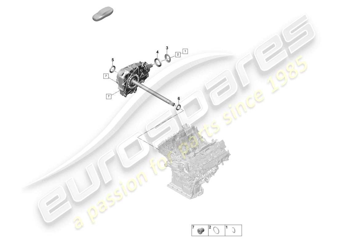 porsche 2022 (panamera 971-2) diferencial del eje delantero piezas individuales diagrama de piezas