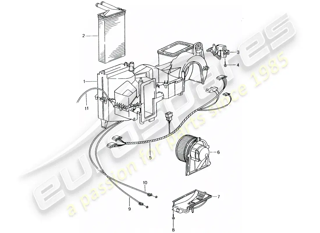 porsche 2004 (996) calentador - piezas individuales diagrama de piezas