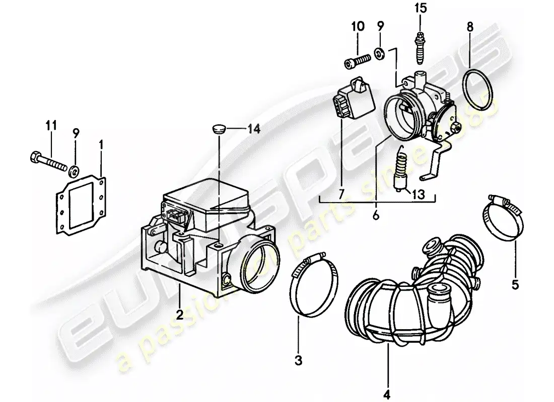 porsche 1988 (944) l-jetronic - 1 diagrama de piezas