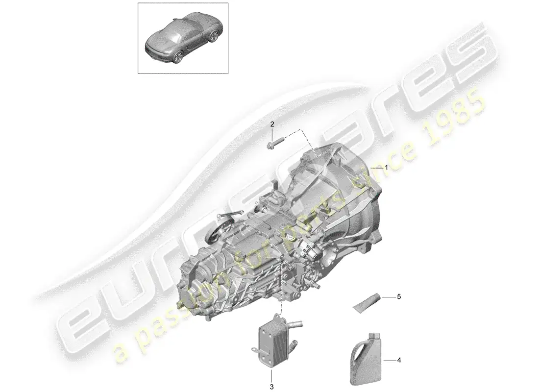 porsche 2013 (981 boxster) manual gearbox diagrama de piezas