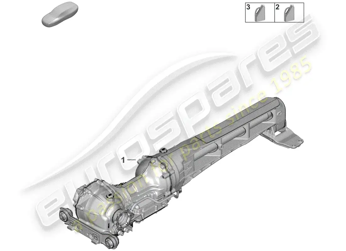 porsche 2019 (992-1) diferencial del eje delantero diagrama de piezas