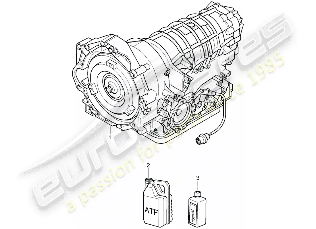 porsche 2006 (987 cayman) tiptronic diagrama de piezas