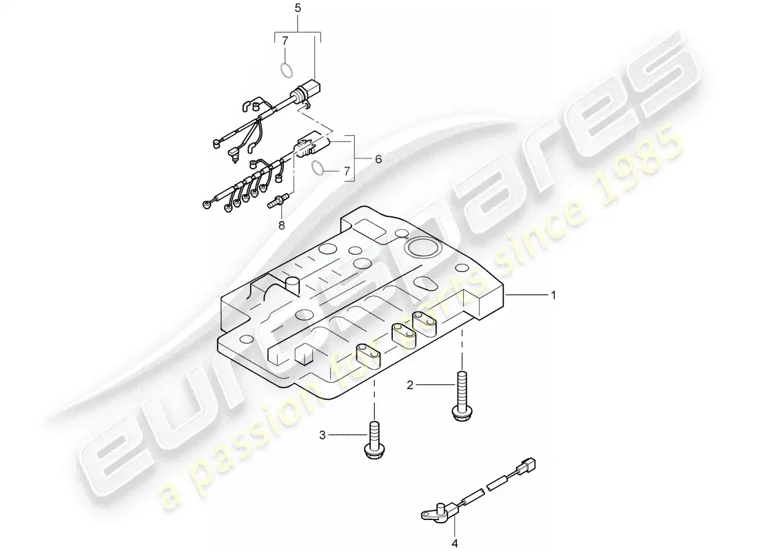 porsche 2007 (cayenne e1 9pa) tiptronic diagrama de piezas