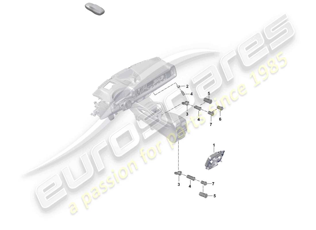 porsche 2025 (cayenne e3 pa) conector usb del zócalo conector de carga interfaz multimedia diagrama de piezas