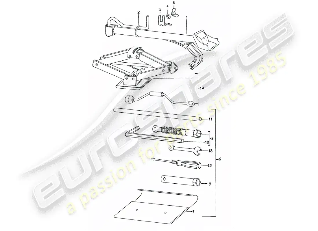 porsche 1979 (924) accesorios - accesorios adicionales en el - catálogo clásico - (modelo: cla) diagrama de piezas