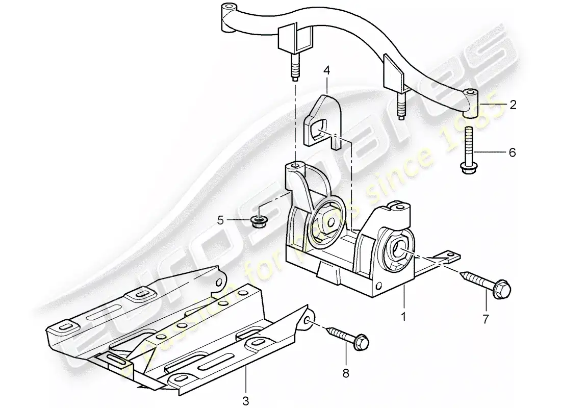 porsche 2010 (997-2 gt3) suspensión de la transmisión diagrama de piezas