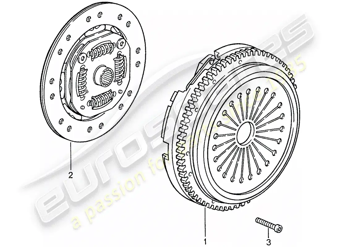porsche 1988 (959) embrague diagrama de piezas