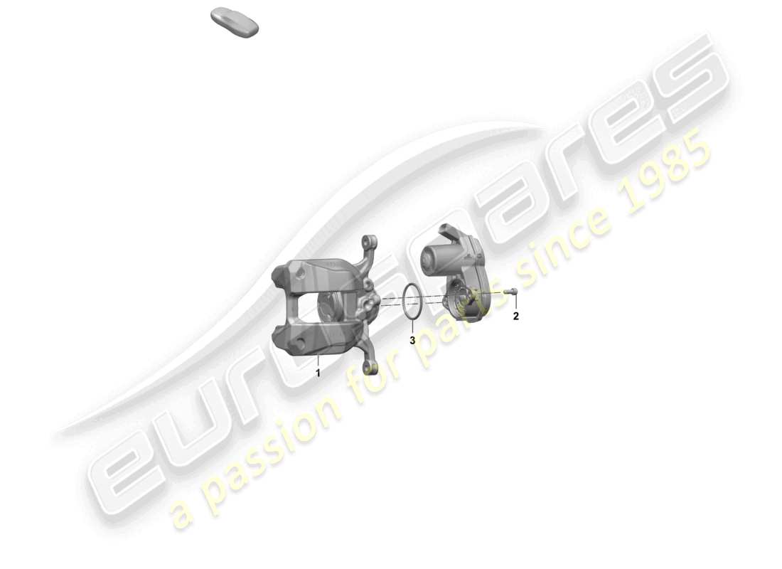 porsche 2025 (macan-e) freno de estacionamiento eje trasero diagrama de piezas