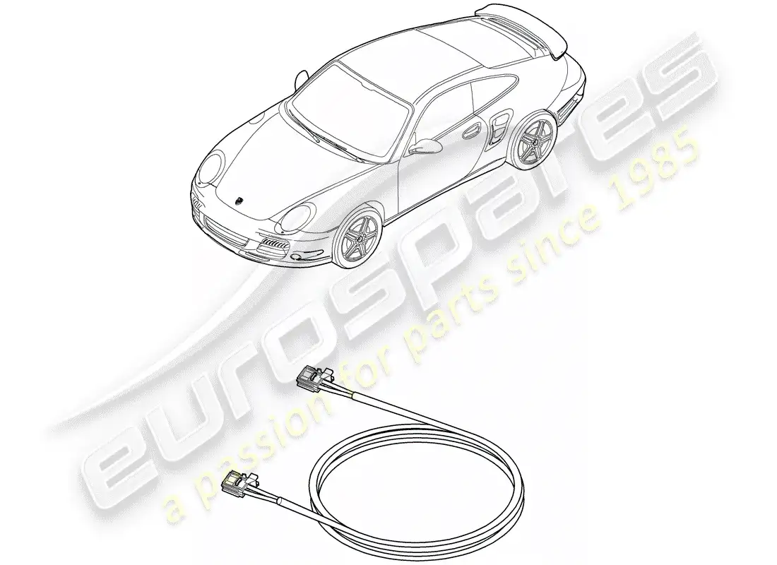 porsche 2009 997-2 turbo / gt2 fibra óptica ligera diagrama de piezas