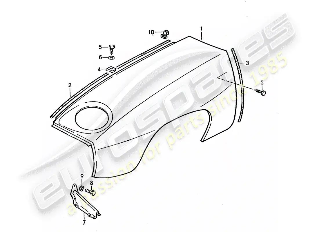 porsche 1995 (928) defensa diagrama de piezas