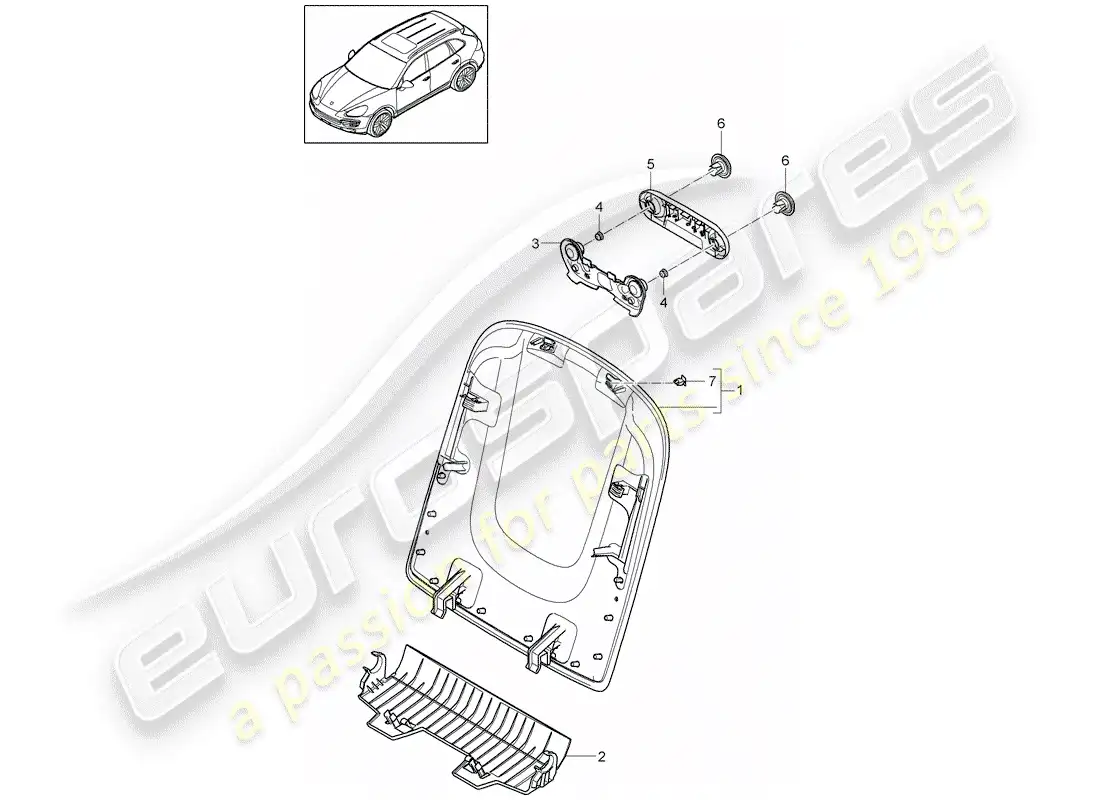 porsche 2015 (cayenne e2 92a) cubrir diagrama de piezas