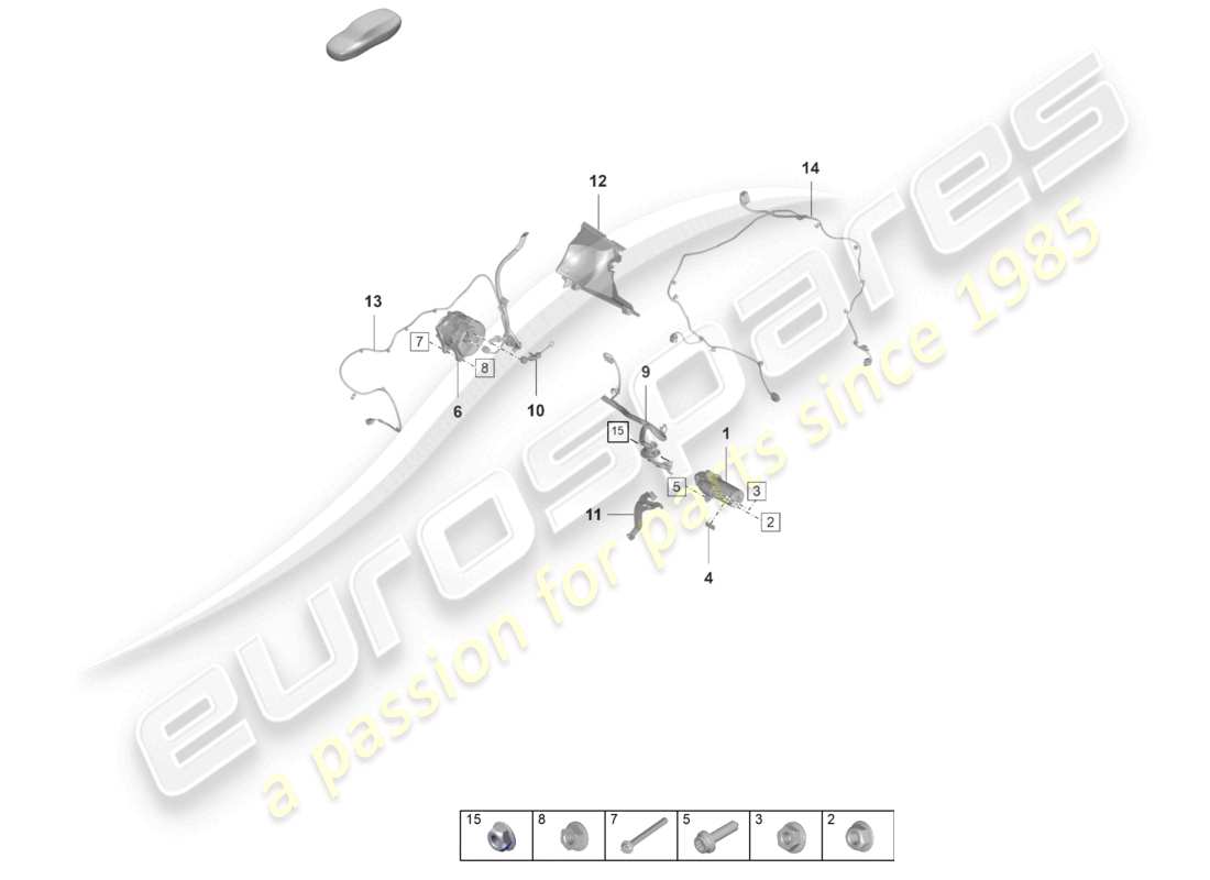 porsche 2022 (panamera 971-2) diagrama de piezas del alternador de arranque