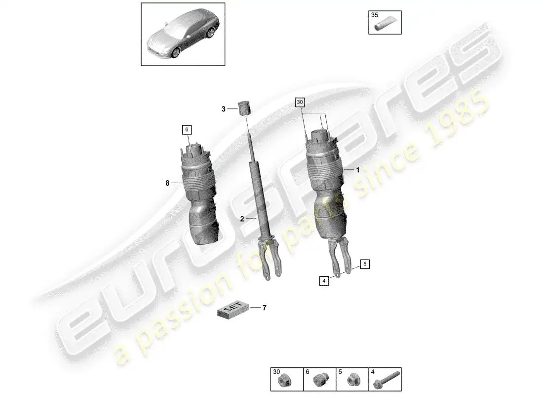 porsche 2017 (panamera 971-1) aire primaveral diagrama de piezas