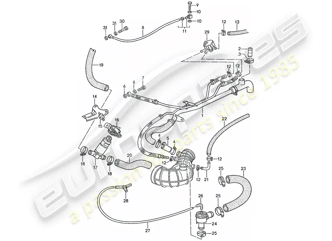 porsche 1990 (944) l-jetronic - 3 diagrama de piezas