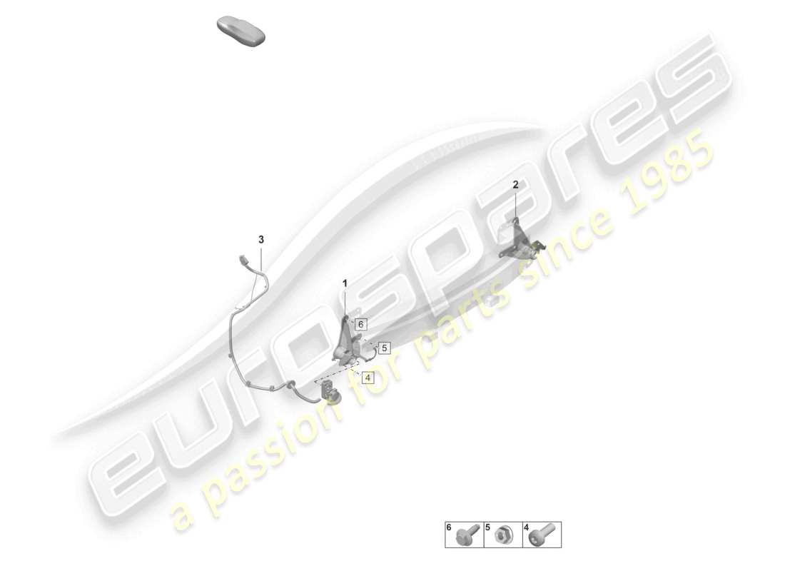 porsche 2020 (taycan 9j1-1) soporte para bicicleta diagrama de piezas