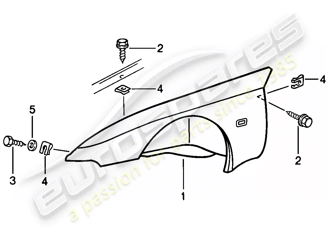 porsche 1983 (944) defensa diagrama de piezas
