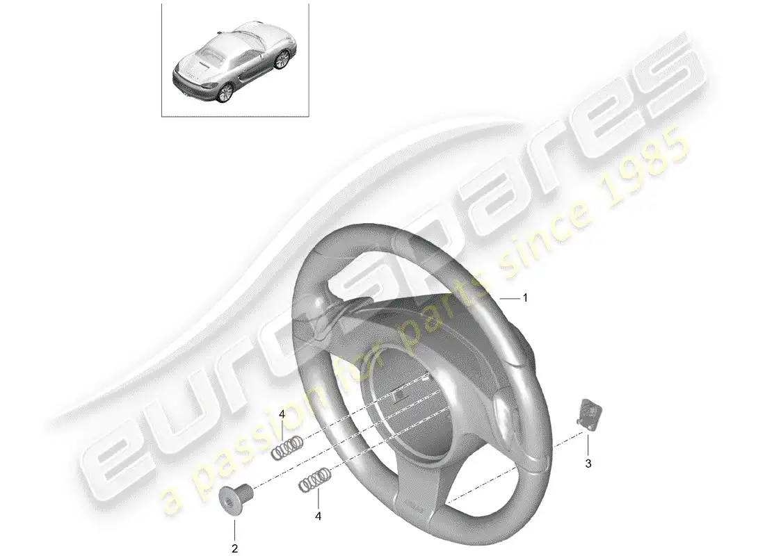 porsche 2016 (981 boxster) volantes diagrama de piezas