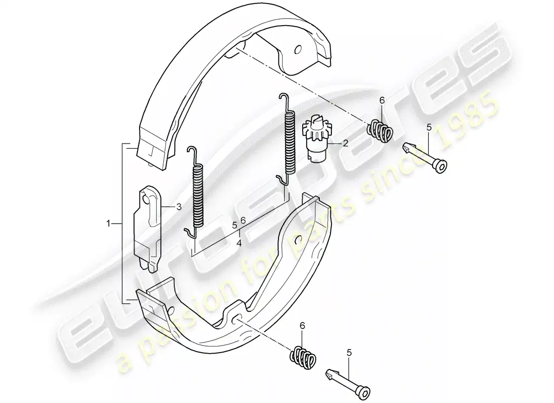 porsche 2010 (cayenne e1 9pa) operador de pie. freno de mano diagrama de piezas