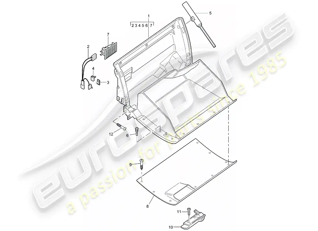 porsche 2001 (986 boxster) guantera - d - mj 2003>> diagrama de piezas