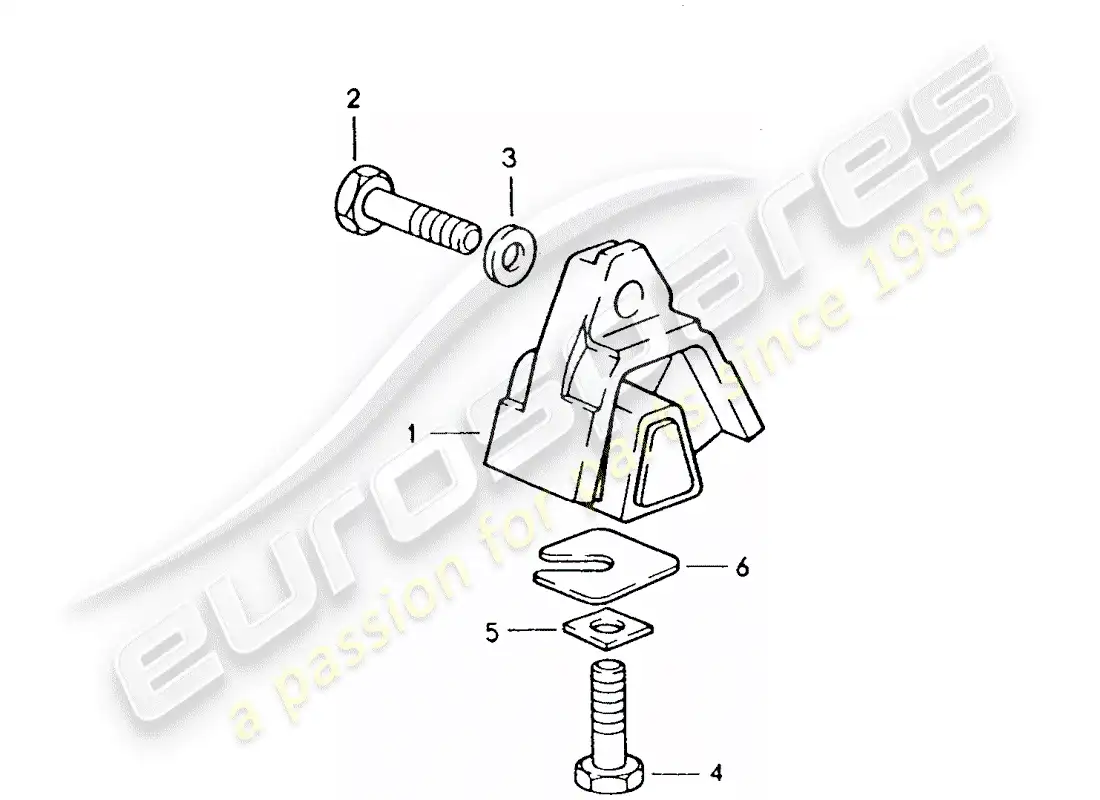 porsche 1992 (928) transmisión automática - suspensión de la transmisión diagrama de piezas