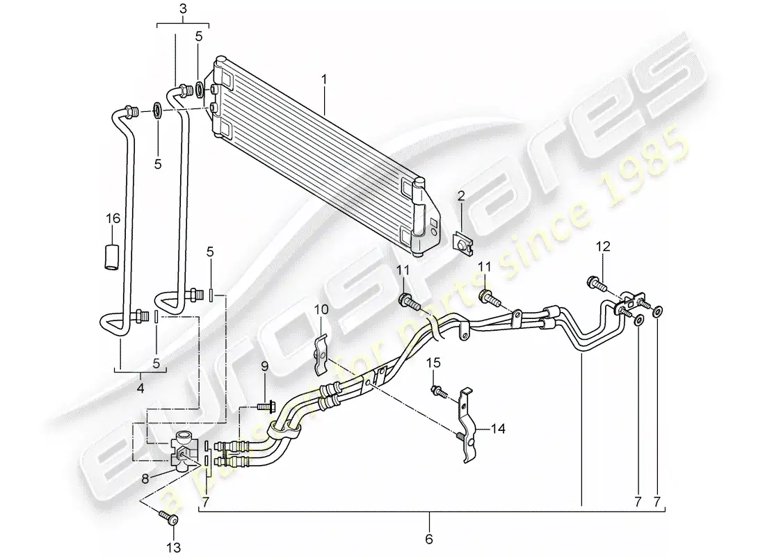 porsche 2007 (cayenne e1 9pa) tiptronic diagrama de piezas
