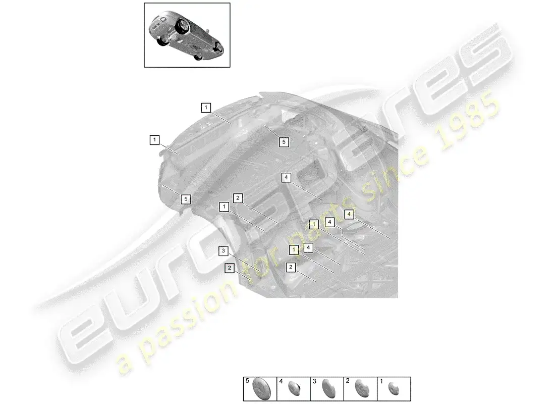porsche 2019 (panamera 971-1) enchufar diagrama de piezas