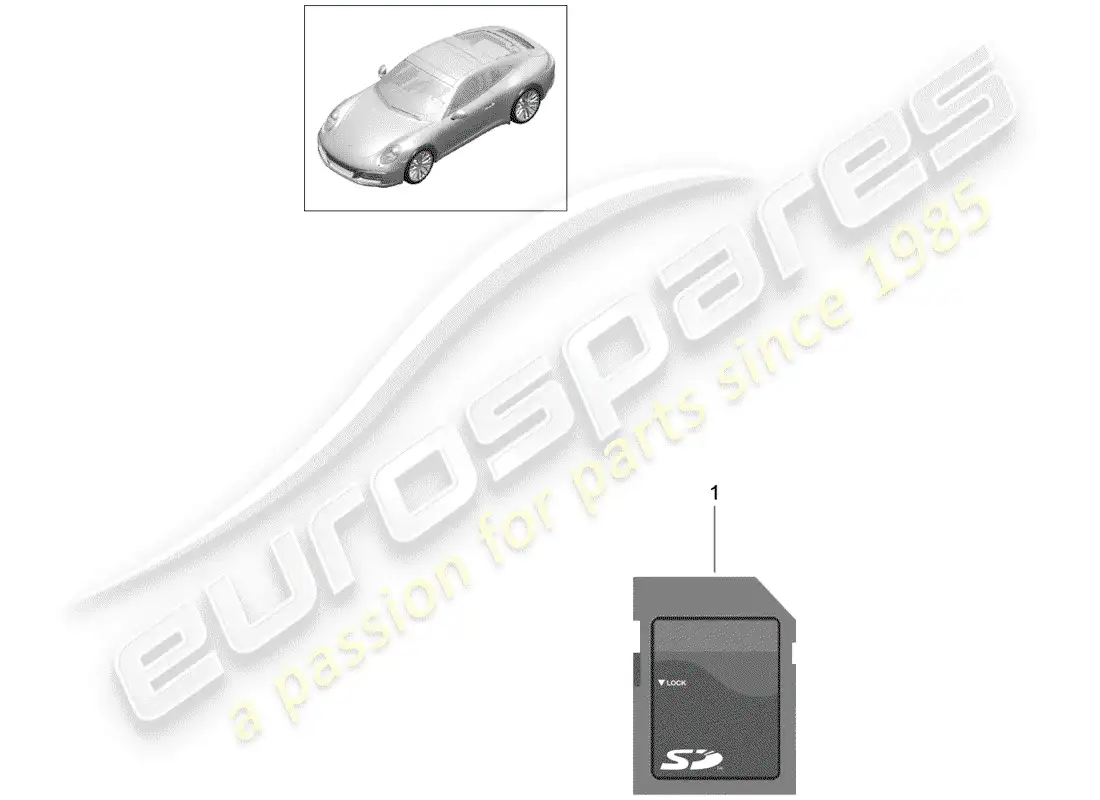 porsche 2019 (991-2) tarjeta de memoria sd para actualizar diagrama de piezas