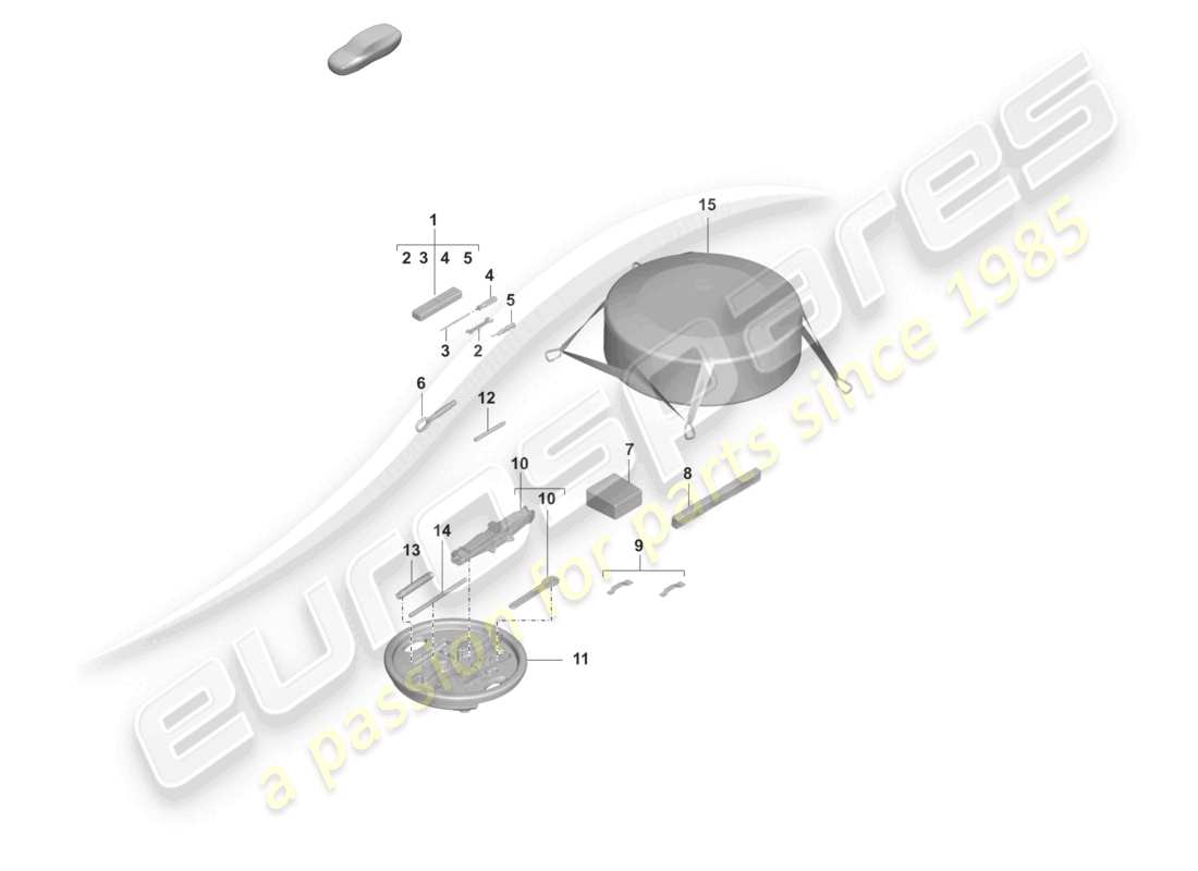 porsche 2023 (taycan 9j1-1) gato para herramientas diagrama de piezas