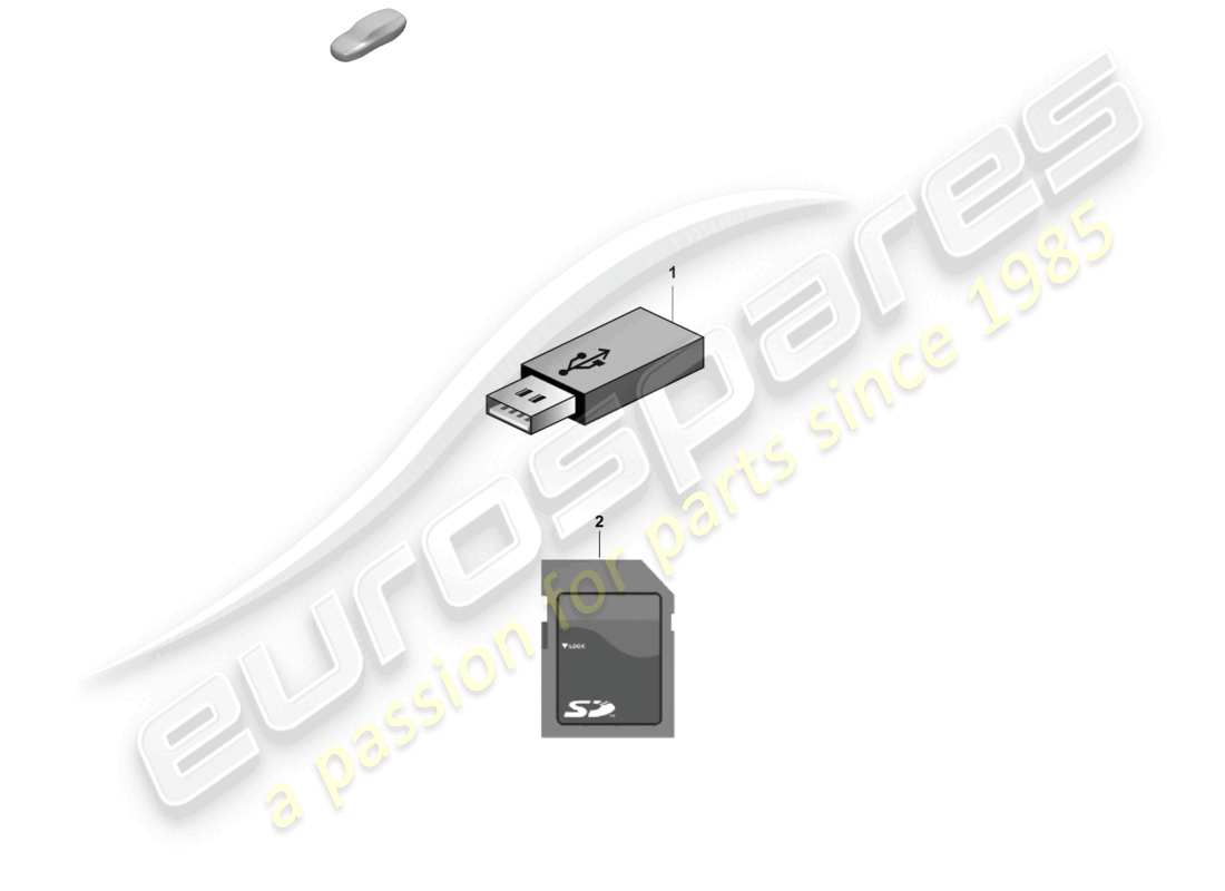 porsche 2022 (panamera 971-2) memoria usb para actualizar los datos de navegación d - mj 2022>> diagrama de piezas
