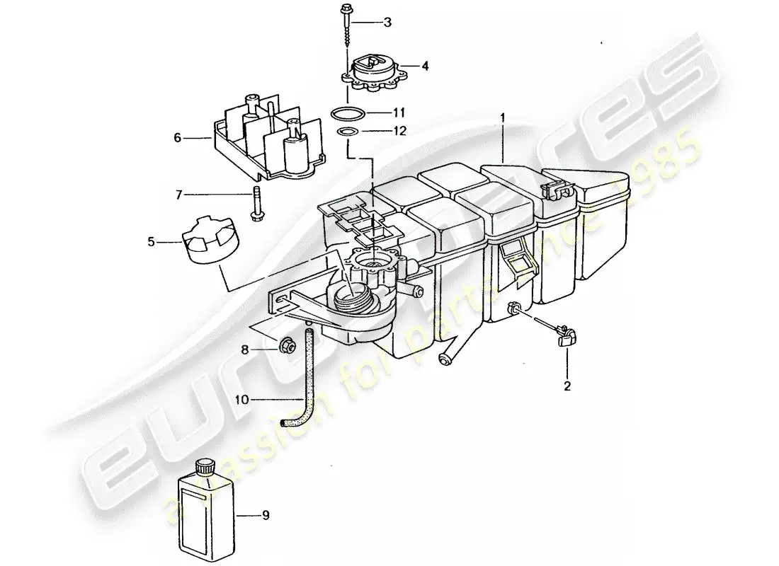 porsche 2004 (996 turbo / gt2) water cooling 4 diagrama de piezas