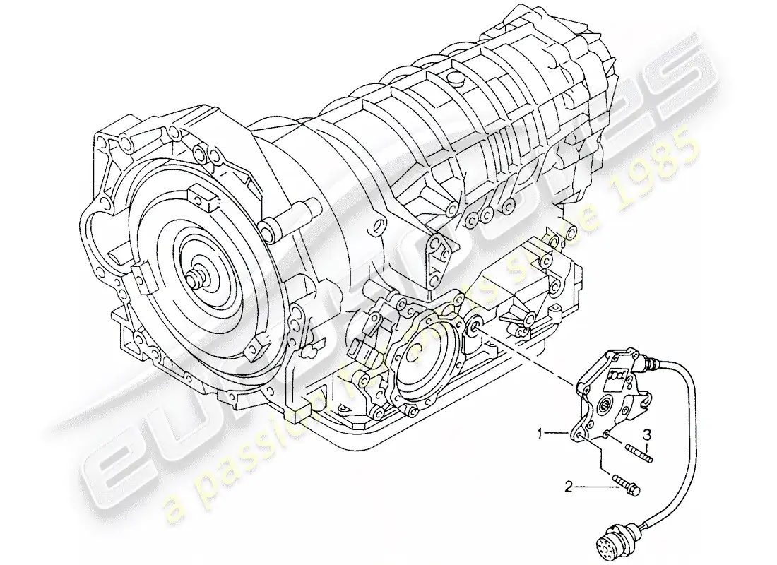 porsche 2002 (986 boxster) tiptronic - interruptor de transmisión diagrama de piezas