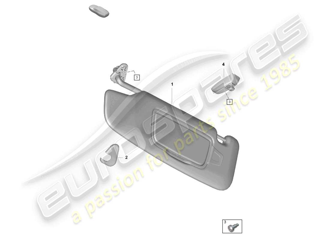 porsche 2026 (718 cayman gt4) viseras solares alcantara d >>- 01.09.2020 diagrama de piezas