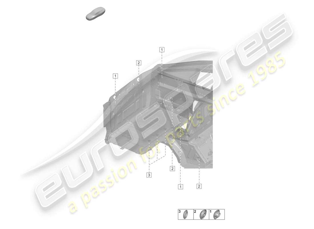 porsche 2026 (992-2 turbo / s) tapones para la parte delantera de la carrocería diagrama de piezas de la parte delantera de la carrocería del coche