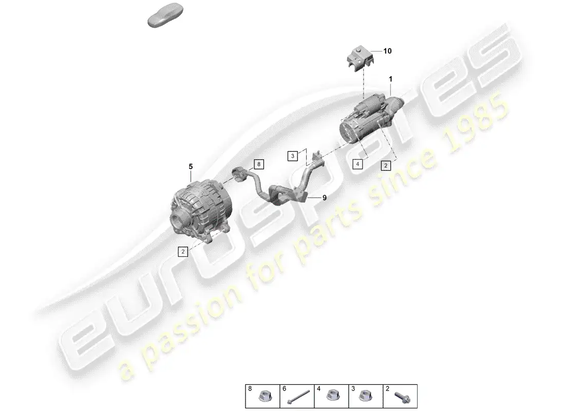 porsche 2019 (718 boxster spyder) inicio diagrama de piezas