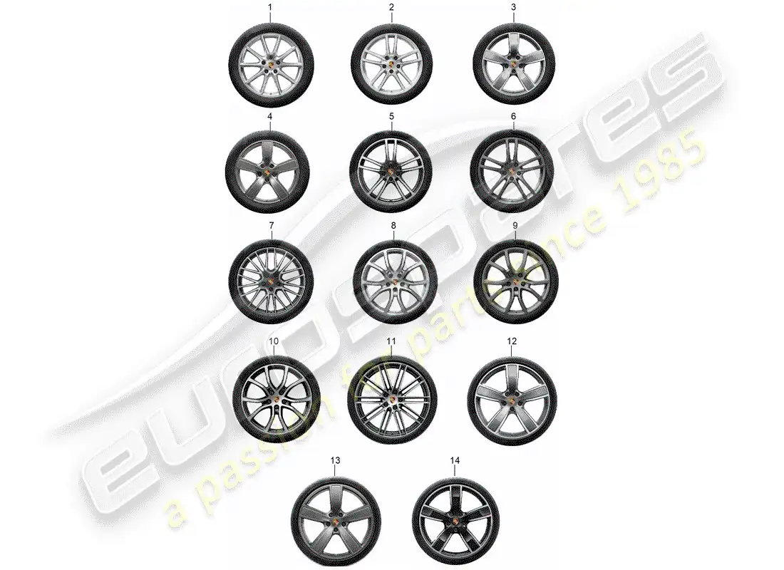 porsche 2011 (tequipment cayenne) juego de engranajes diagrama de piezas