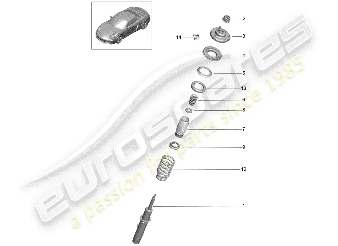 porsche 2013 (981 boxster) amortiguador de vibraciones diagrama de piezas