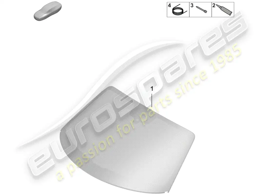 porsche 2020 (992-1) vidrio del parabrisas diagrama de piezas