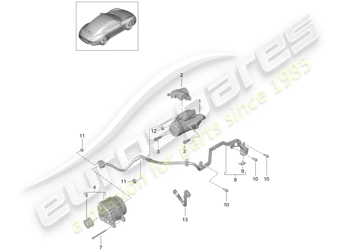 porsche 2014 (991-1) inicio diagrama de piezas