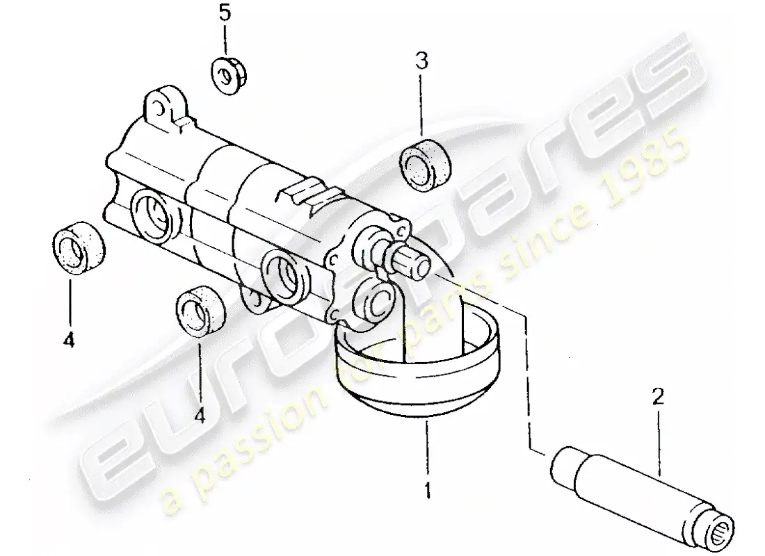 porsche 2001 (996 gt3) bomba de aceite diagrama de piezas
