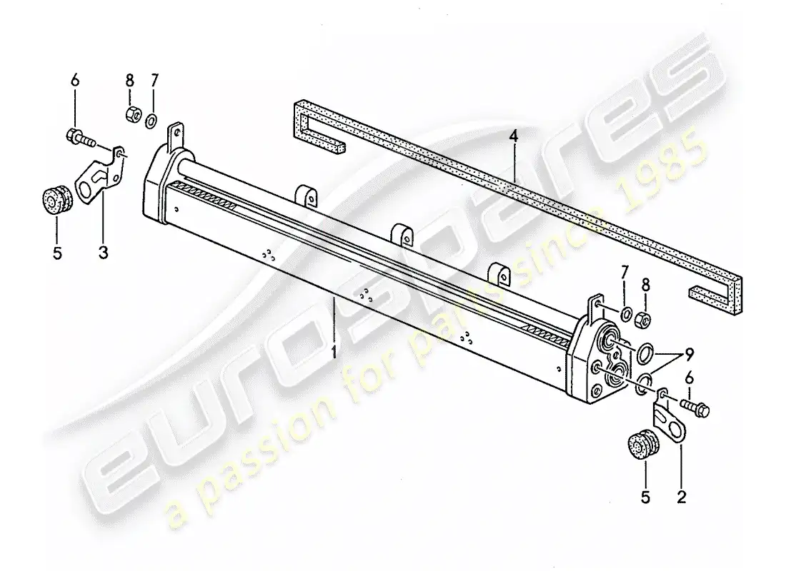 porsche 1987 (928) enfriamiento del aceite del motor - d - mj 1990>> diagrama de piezas