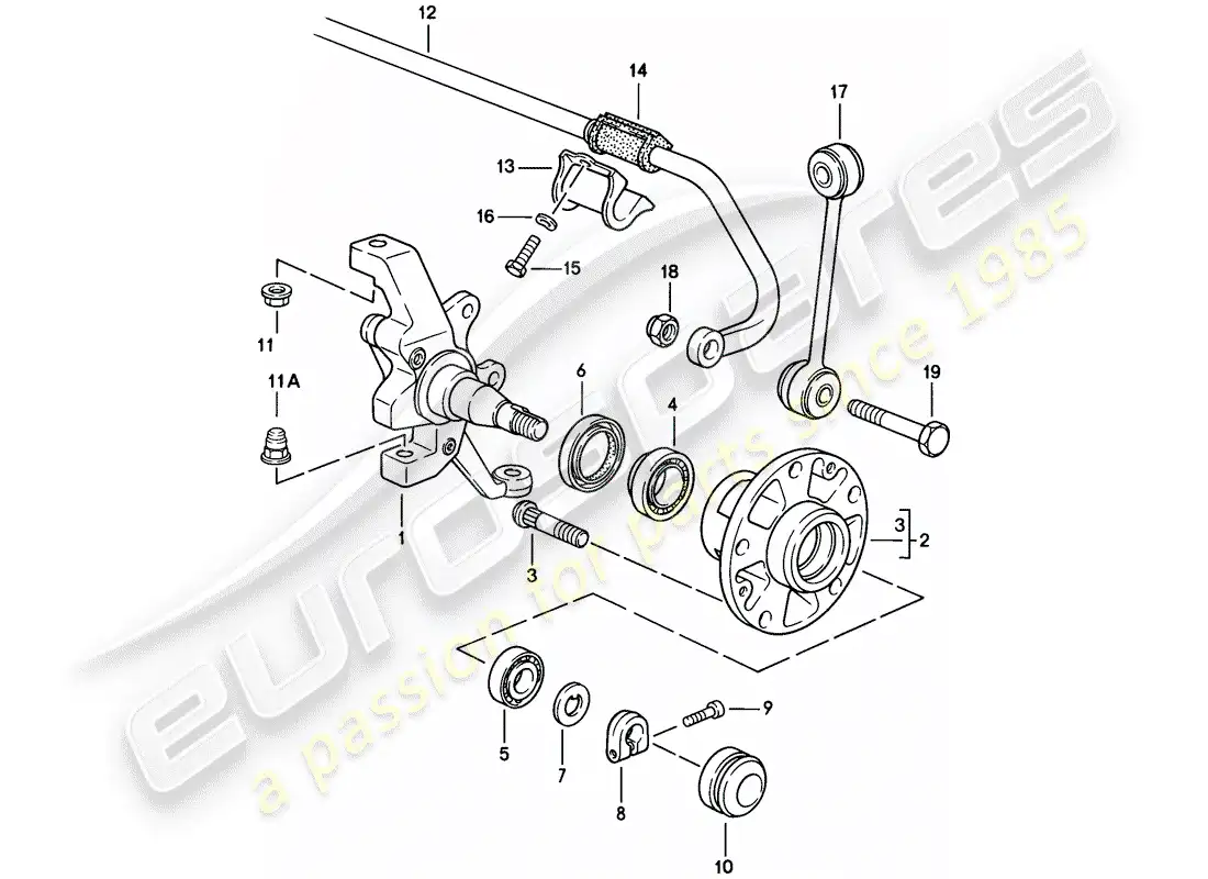 porsche 1986 (928) muñón de dirección - estabilizador - eje delantero - f >> 92-gs860 999 - lubricantes - d >> - mj 1985 diagrama de piezas