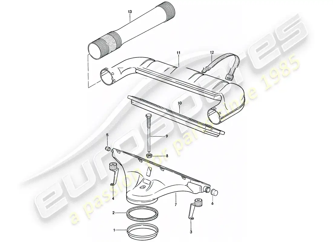 porsche 1983 (928) filtro de aire - k-jetronic - d - mj 1983>> - mj 1983 diagrama de piezas
