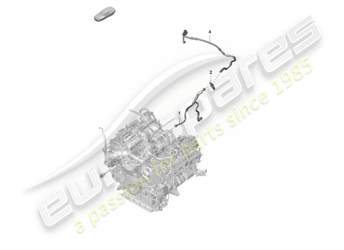 porsche 2022 (panamera 971-2) diagrama de piezas de la línea de vacío