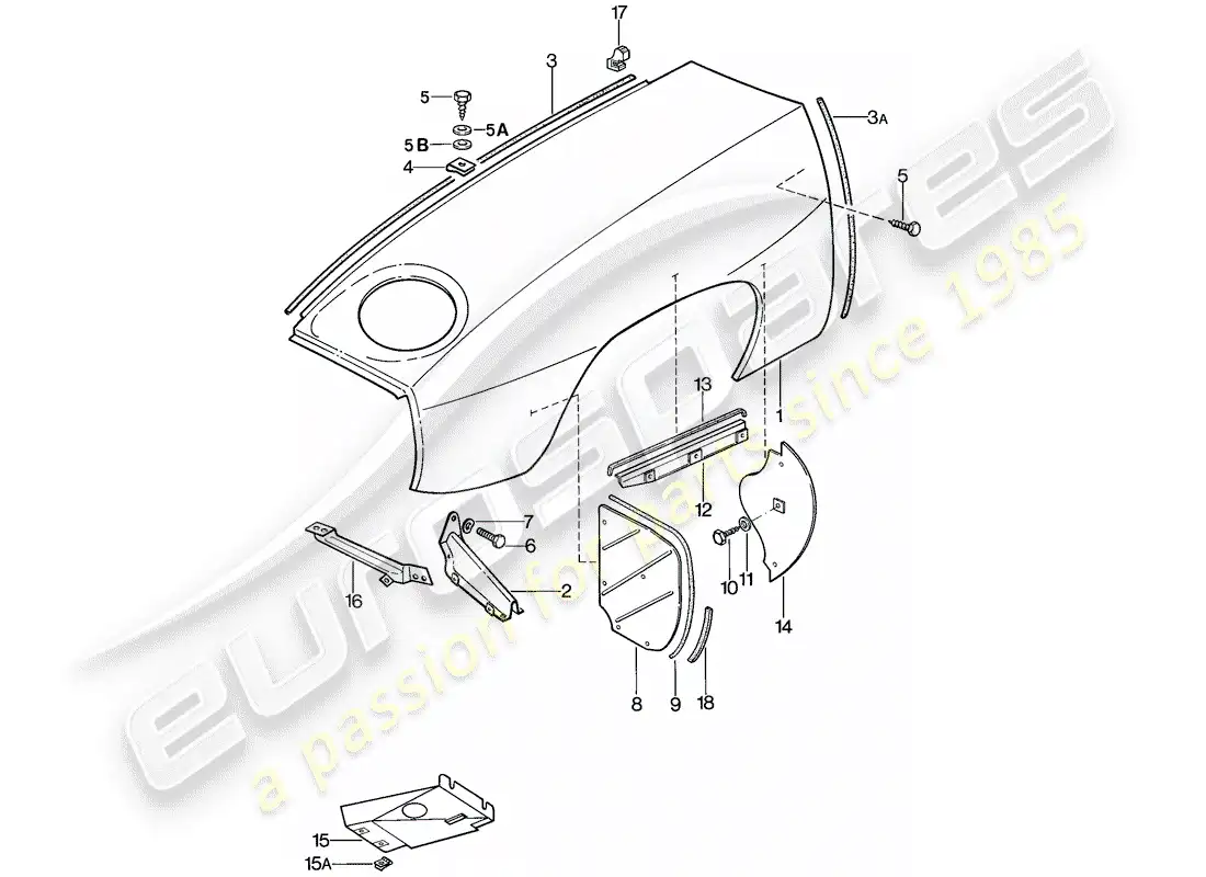 porsche 1979 (928) defensa diagrama de piezas