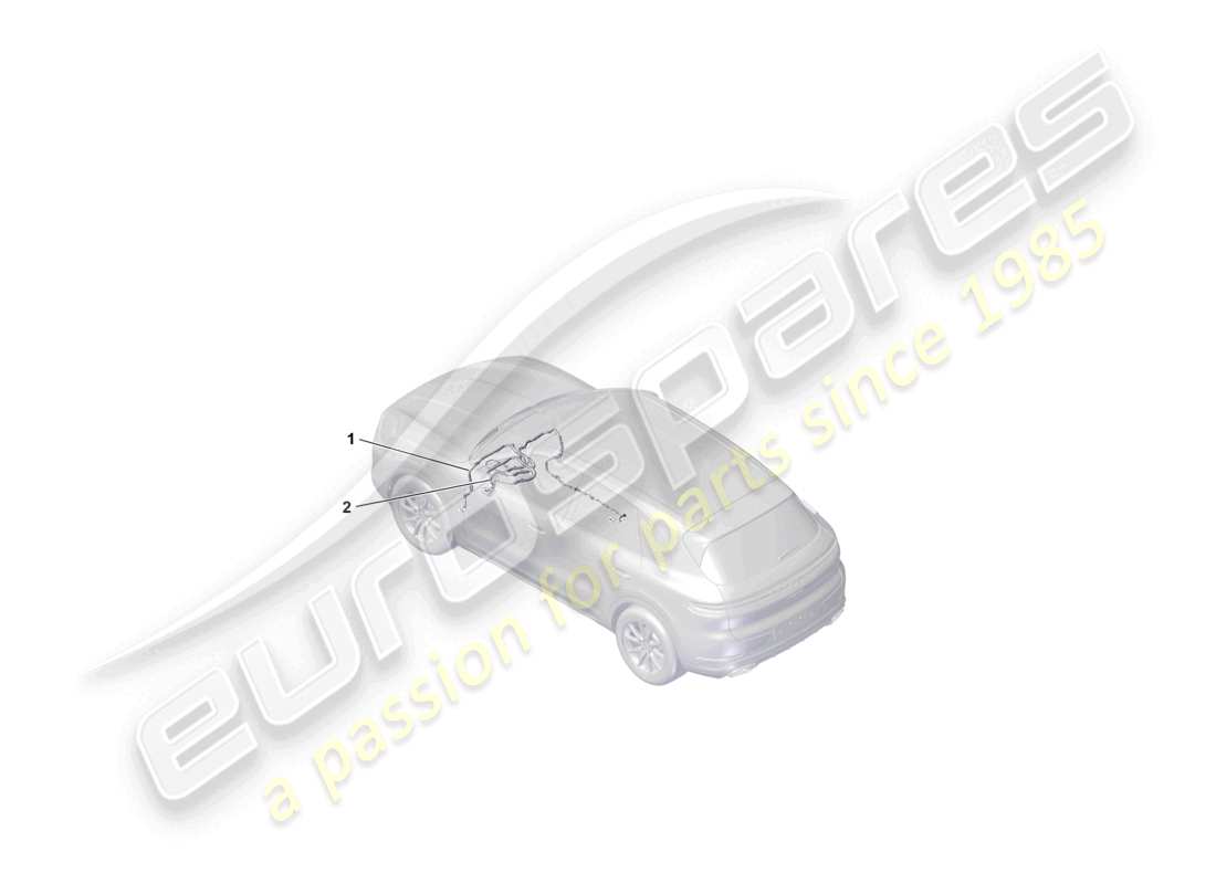 porsche 2023 (cayenne e3 pa) diagrama de piezas del cable de datos de la línea de conexión aérea