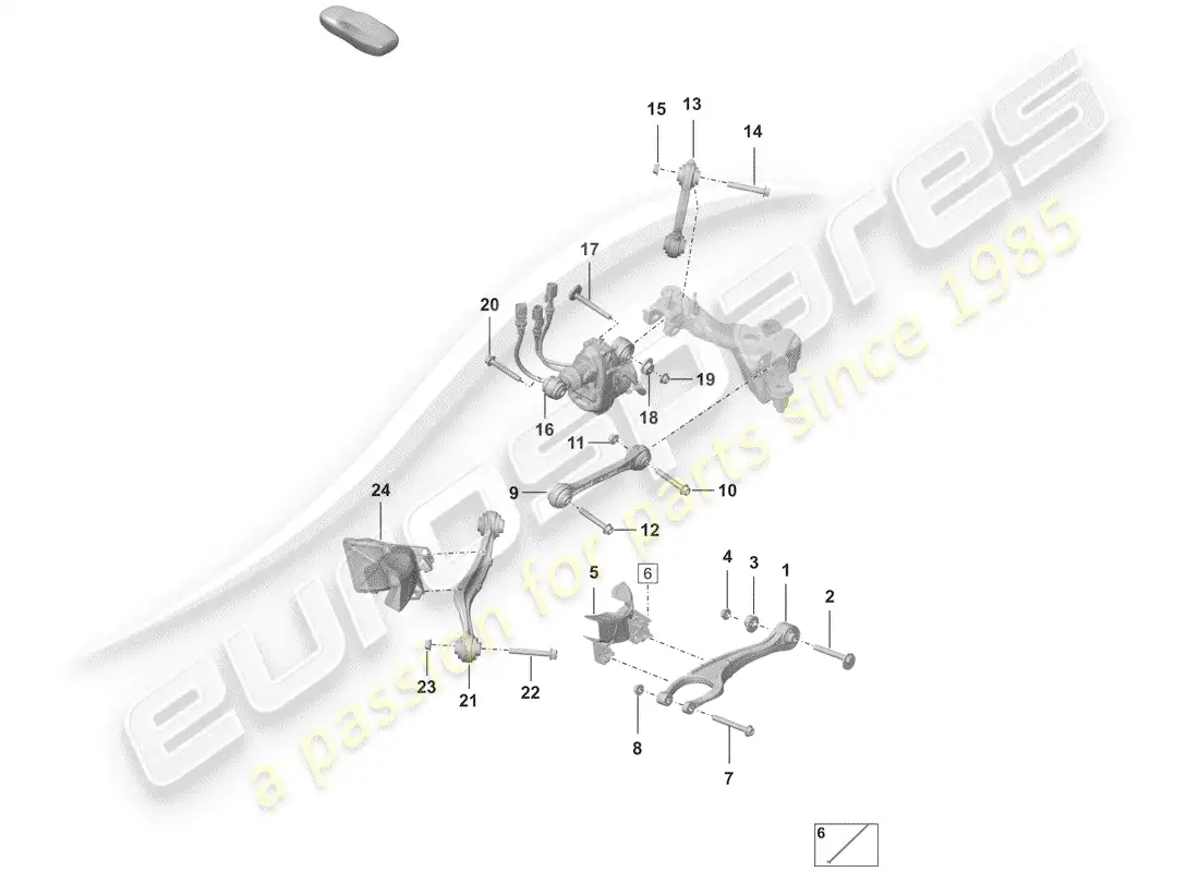 porsche 2019 (992-1) eje posterior diagrama de piezas