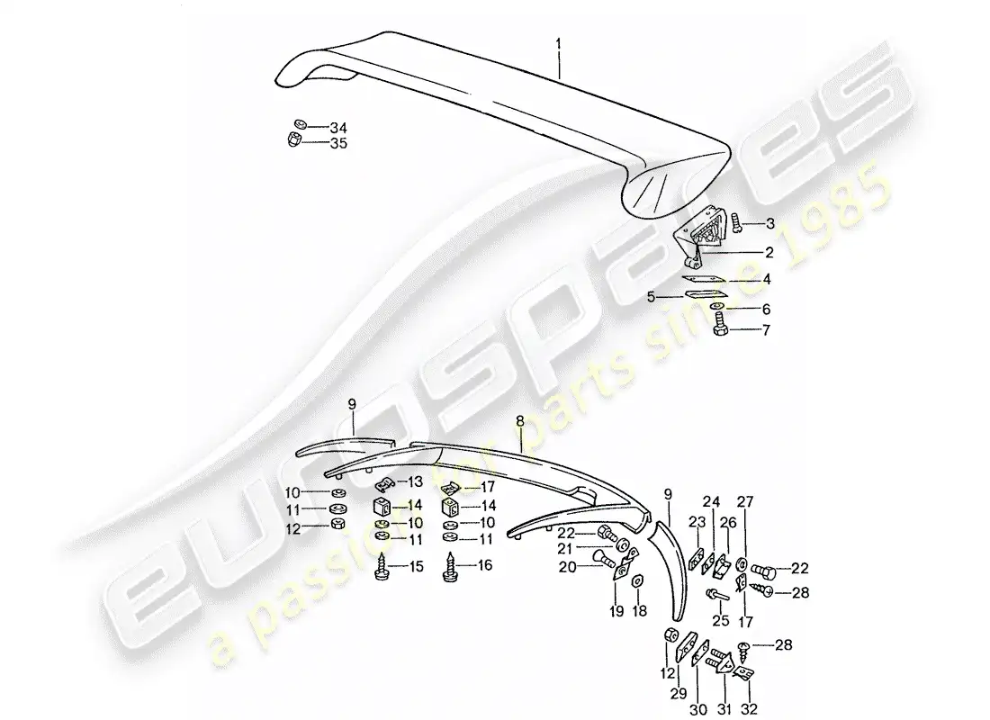 porsche 1989 (928) revelación diagrama de piezas