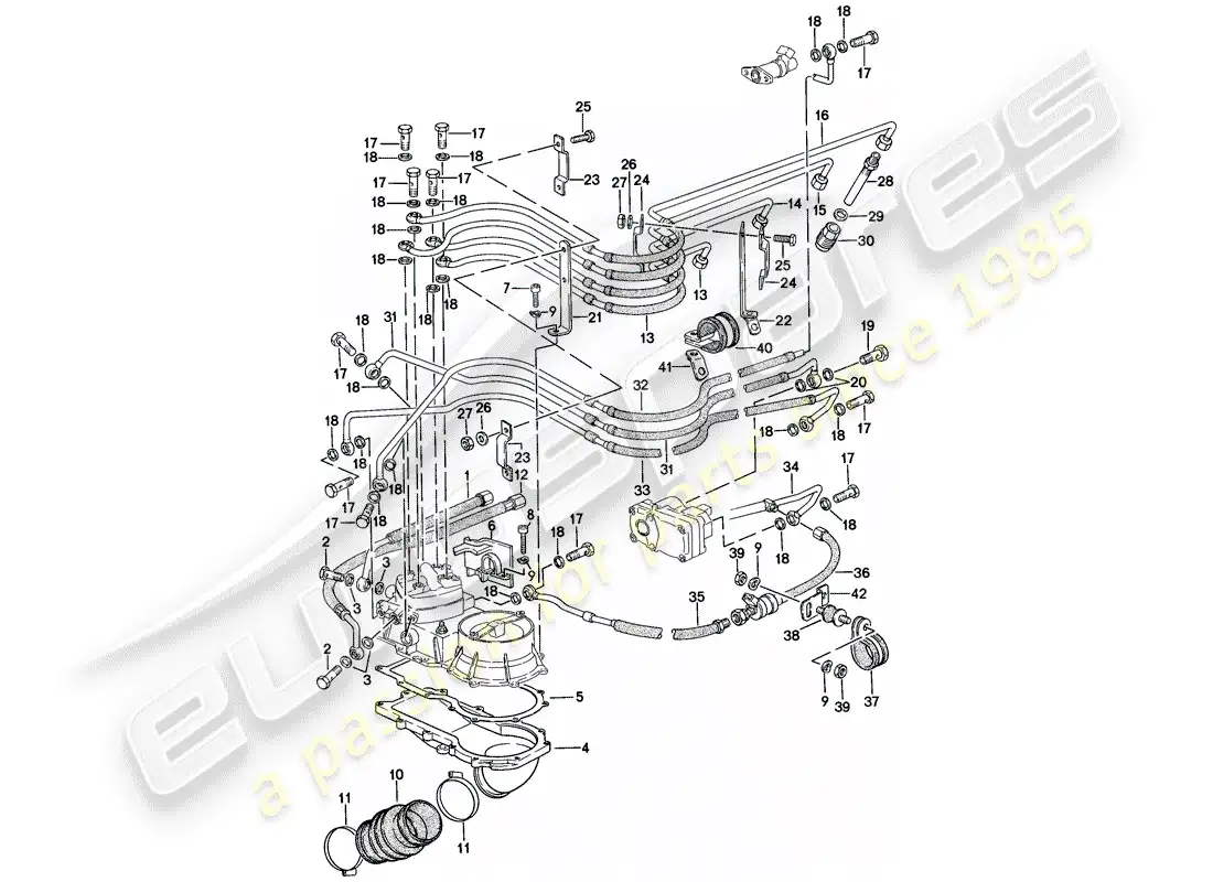 porsche 1977 (924) k-jetronic diagrama de piezas