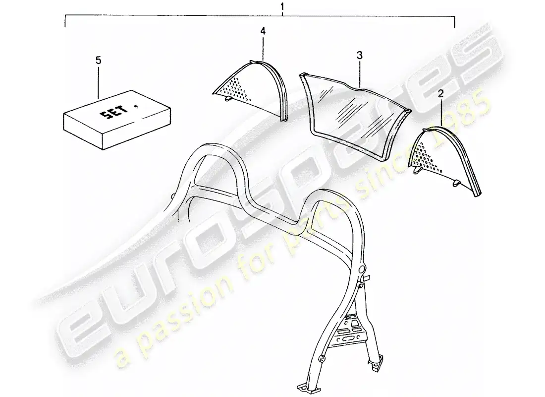 porsche 2000 (tequipment) kit de instalacion diagrama de piezas