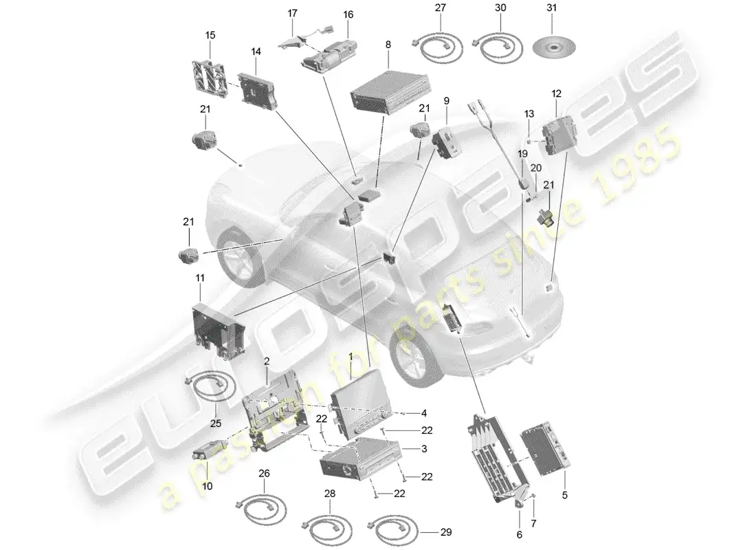 porsche 2016 (macan) mostrar diagrama de piezas
